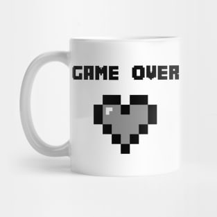 game over pixel heart Mug